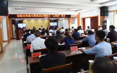 按下招商“快进键” 跑出发展“加速度”——安陆市举行招商引资推进会暨项目“云签约”仪式